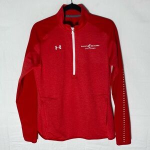 Under Armour Red Dakota Dunes Golf Links Mock Neck Cold Gear 1/2 Zip Pullover M